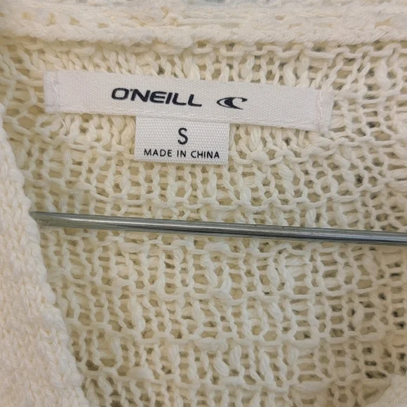 O'Neill Tropical Beach Hooded See Through Sweater Size Small Oversize - Picture 8 of 11